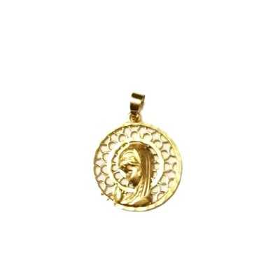 Medalla oro 18K Virgen Niña