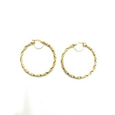 Argollas de Oro18k Rizadas...