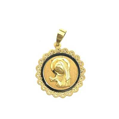 Virgen niña bicolor oro 18k