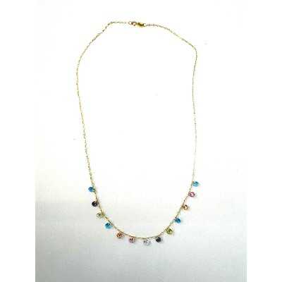 Collar oro 18k y circonitas...