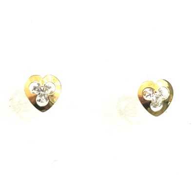 Pendientes oro18k Corazón y...
