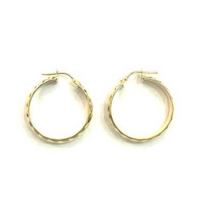 Argollas oro 18k con dibujo...