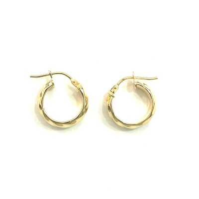 Argollas oro 18k con gañón