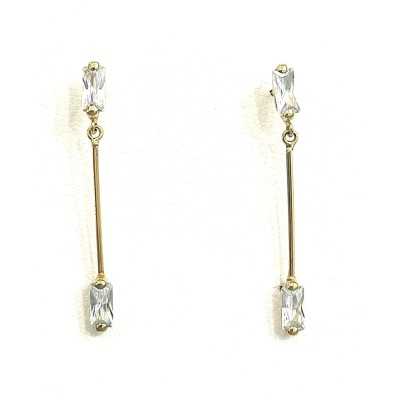 Pendientes de oro18k largos...