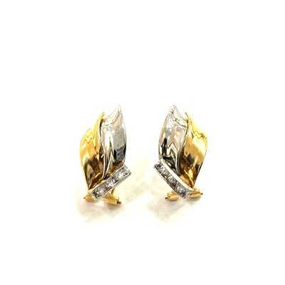 Pendientes oro 18k bicolor...