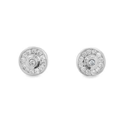Pendientes de oro blanco de...