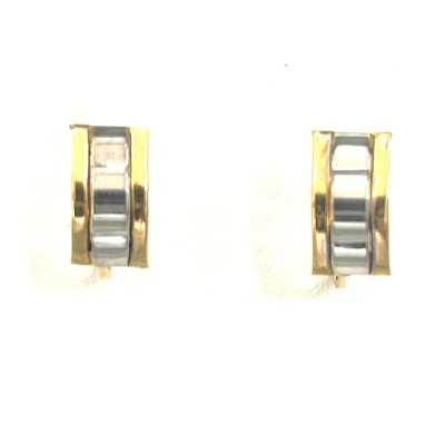Pendientes de oro 18k bicolor.