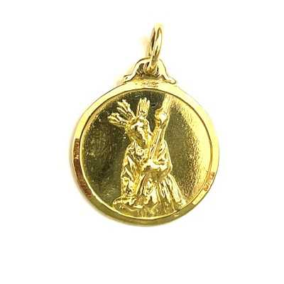 Medalla de oro 18k Cristo...